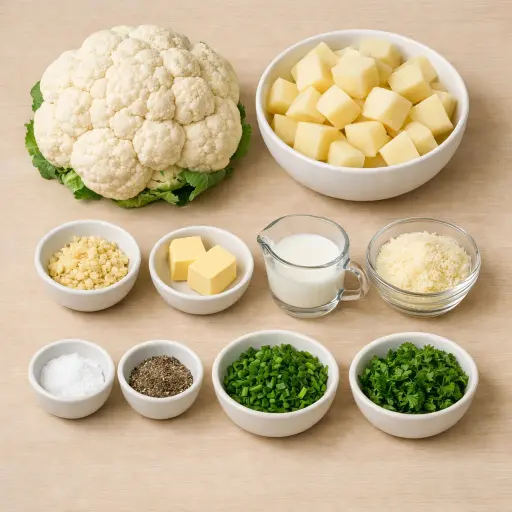 Ingredients for Cauliflower Mashed Potatoes