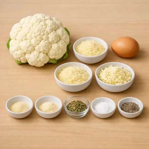 Ingredients for Cauliflower Pizza Crust