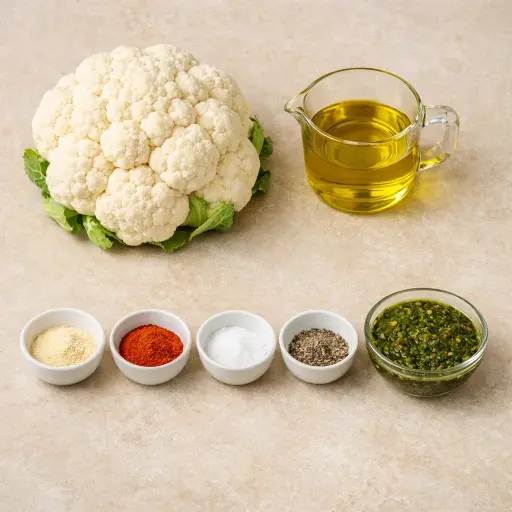 Ingredients for Cauliflower Steak