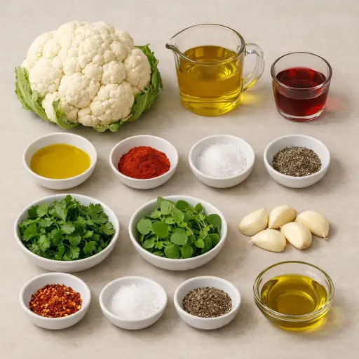 Ingredients for Cauliflower Steak with Chimichurri Sauce