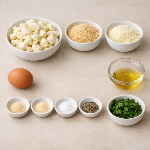 Ingredients for Cauliflower Tater Tots