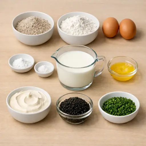 Ingredients for Caviar Blini