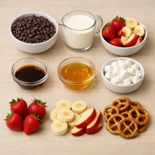 Ingredients for Celebration Chocolate Fondue