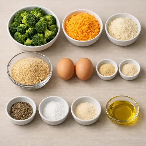 Ingredients for Cheesy Broccoli Bites
