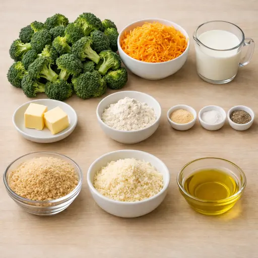 Ingredients for Cheesy Broccoli Casserole