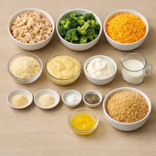 Ingredients for Cheesy Broccoli Chicken Delight