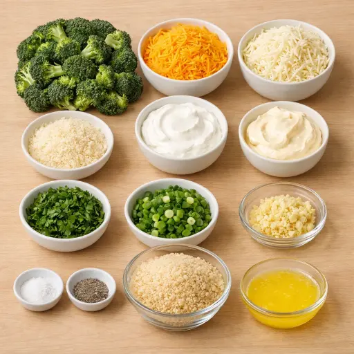 Ingredients for Cheesy Herb Broccoli Casserole