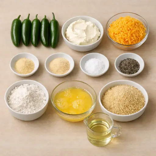 Ingredients for Cheesy Jalapeño Bites