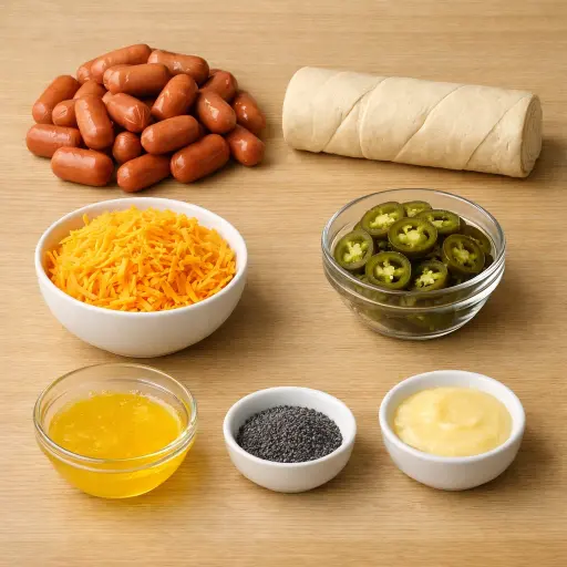 Ingredients for Cheesy Jalapeño Pigs in a Blanket