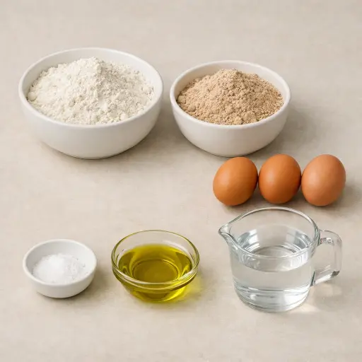 Ingredients for Chestnut Flour Pasta