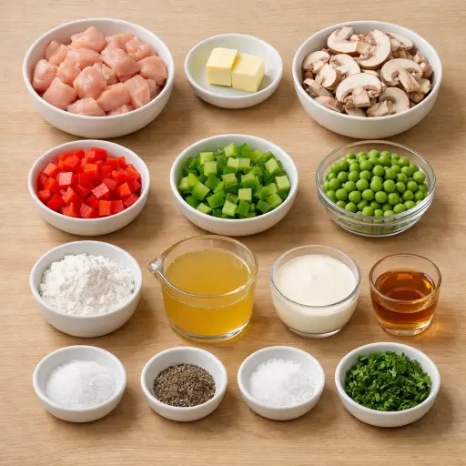 Ingredients for Chicken A La Queen