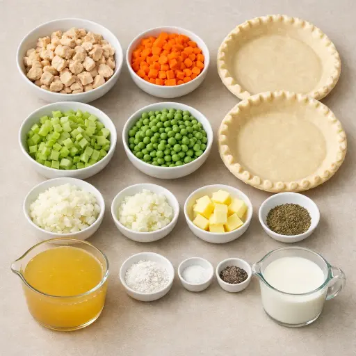 Ingredients for Chicken Pot Pie