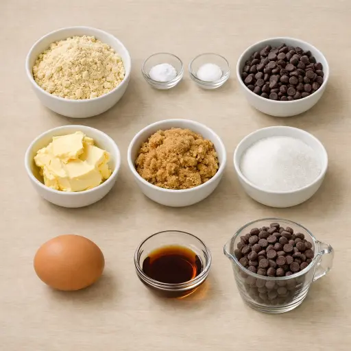 Ingredients for Chickpea Chocolate Chip Cookies