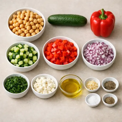 Ingredients for Chickpea Delight Salad