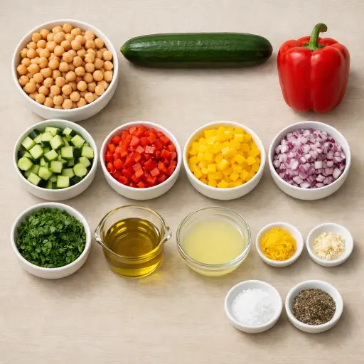 Ingredients for Chickpea Salad