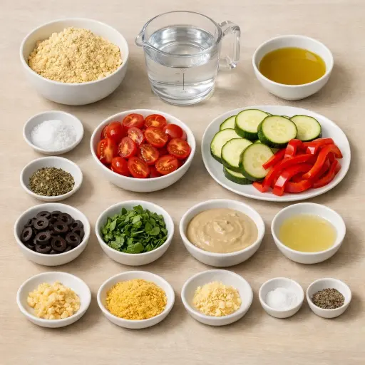Ingredients for Chickpea Socca Pizza