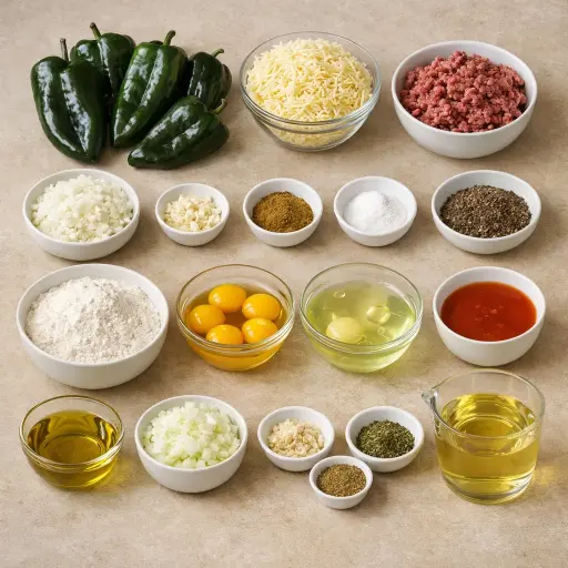 Ingredients for Chiles Rellenos