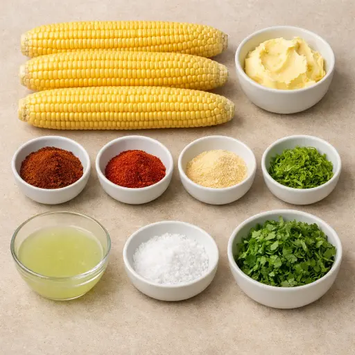 Ingredients for Chili-Lime Corn on the Cob