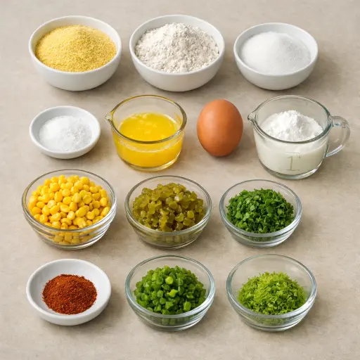 Ingredients for Chili Lime Mexican Cornbread