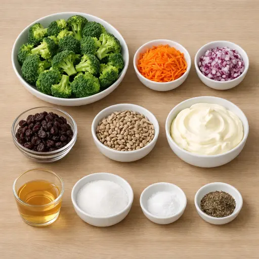 Ingredients for Chilled Broccoli Medley