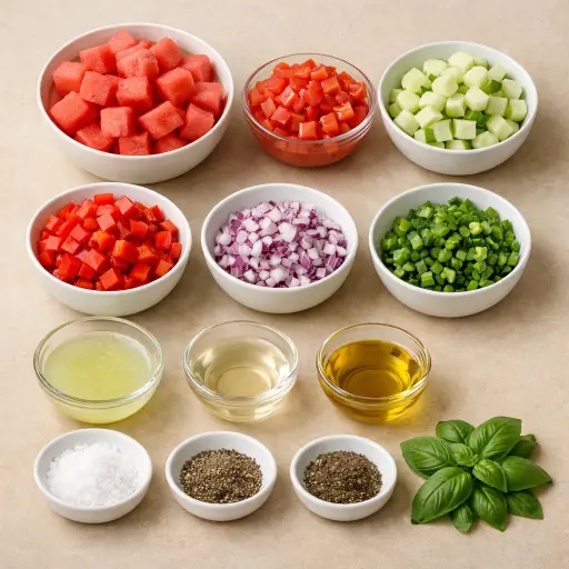 Ingredients for Chilled Watermelon Gazpacho