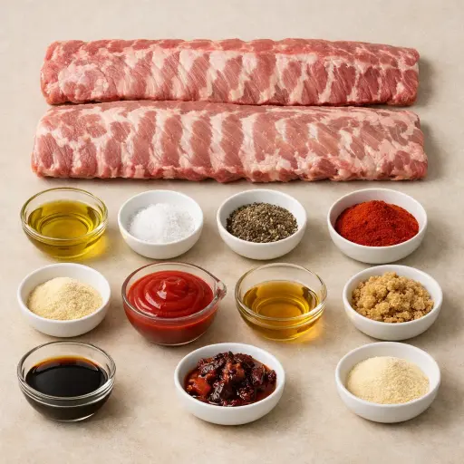 Ingredients for Chipotle BBQ Ribs