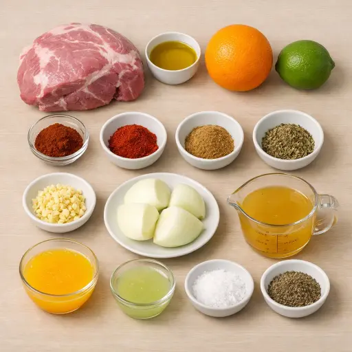 Ingredients for Chipotle Orange Carnitas