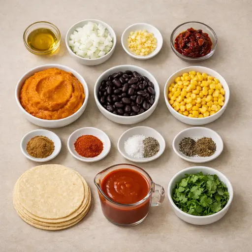 Ingredients for Chipotle Pumpkin Enchiladas