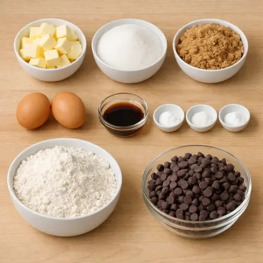 Ingredients for Choco Bliss Cookies