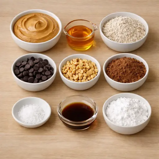 Ingredients for Choco-Peanut Butter Delight Bars