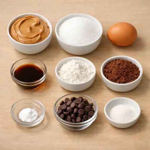 Ingredients for Choco-Swirled Peanut Butter Cookies