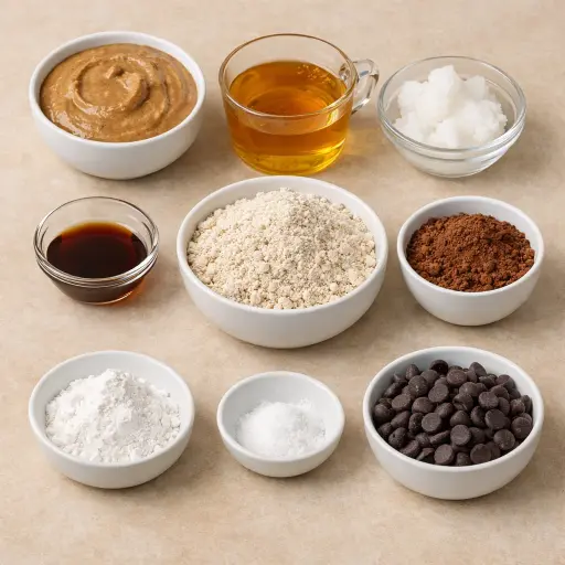 Ingredients for Chocolate Almond Butter Bars
