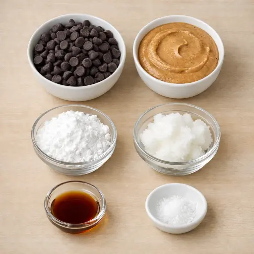 Ingredients for Chocolate Almond Butter Cups
