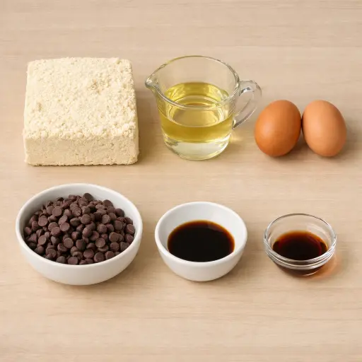 Ingredients for Chocolate Chip Cake Mix Cookies