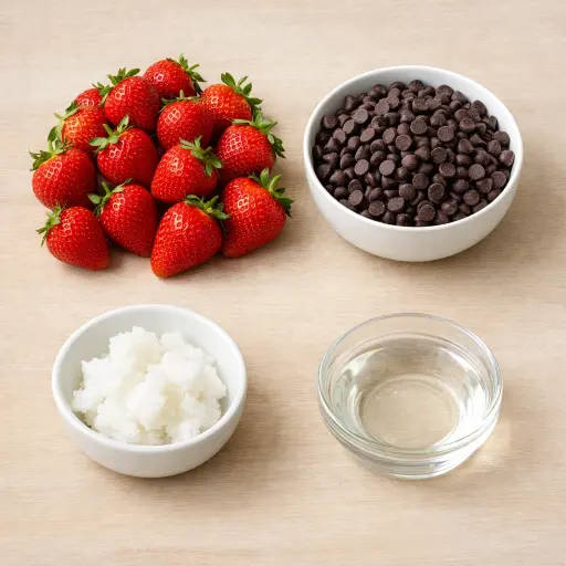 Ingredients for Chocolate-Covered Strawberries