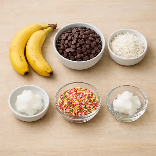 Ingredients for Chocolate-Dipped Banana Bites