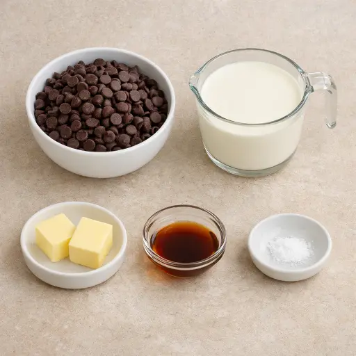 Ingredients for Chocolate Fondue