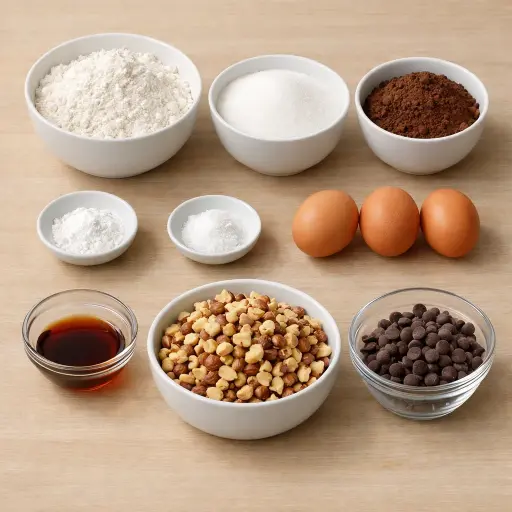 Ingredients for Chocolate Hazelnut Biscotti