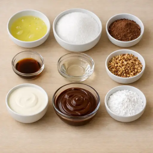 Ingredients for Chocolate Hazelnut Pavlova