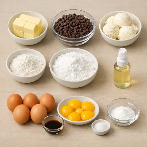 Ingredients for Chocolate Lava Cake