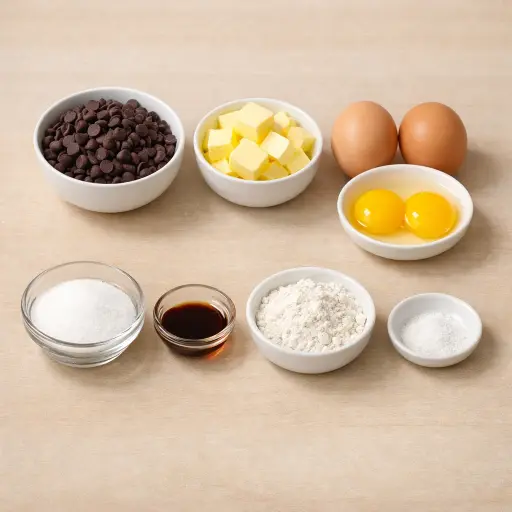 Ingredients for Chocolate Lava Cakes