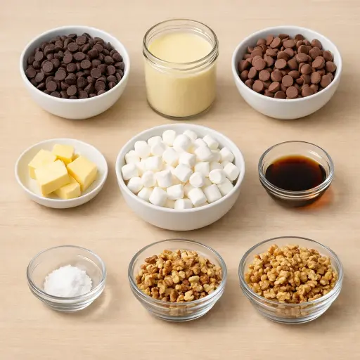 Ingredients for Chocolate-Marshmallow Delight