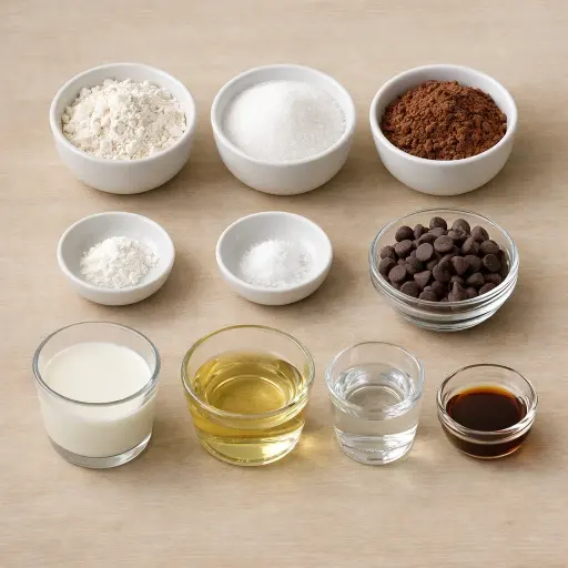 Ingredients for Chocolate Mug Cake