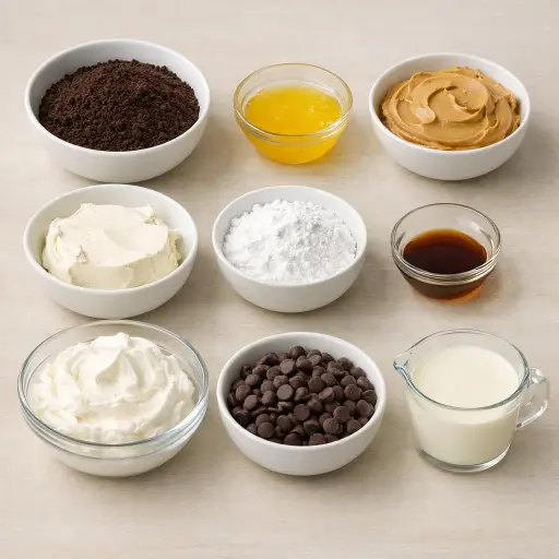 Ingredients for Chocolate Peanut Butter Pie