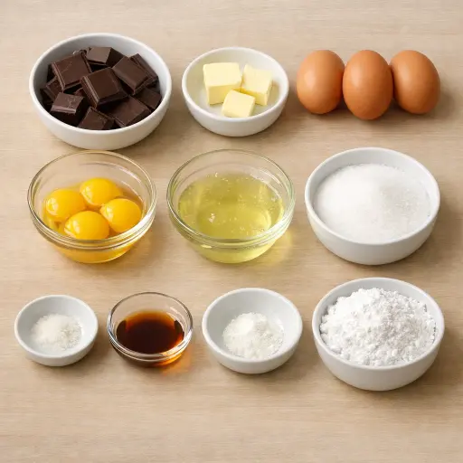 Ingredients for Chocolate Soufflé