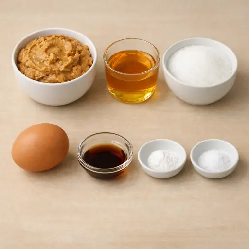 Ingredients for Chunky Peanut Butter & Honey Cookies