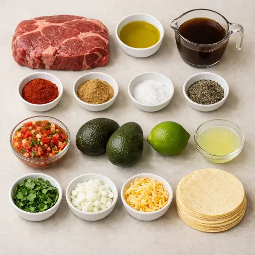 Ingredients for Cinco de Mayo Taco Bar