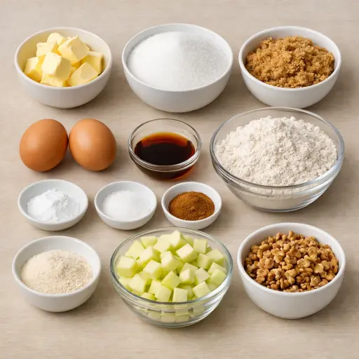 Ingredients for Cinnamon Apple Cookies