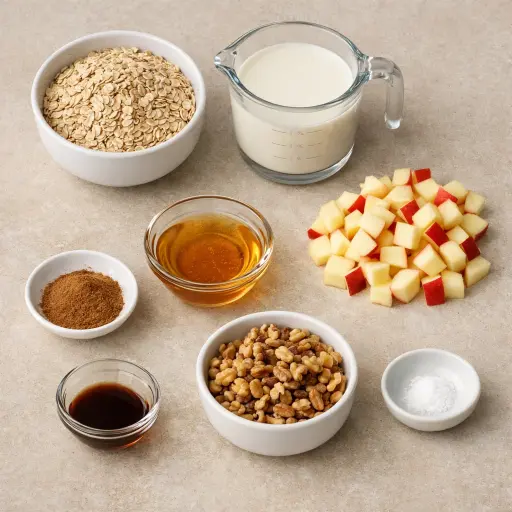 Ingredients for Cinnamon Apple Overnight Oats