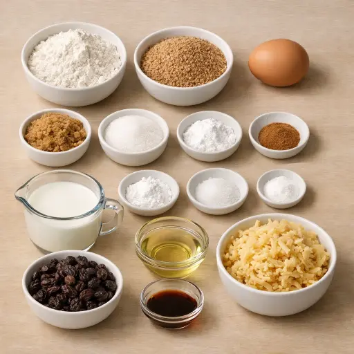 Ingredients for Cinnamon Apple Raisin Bran Muffins